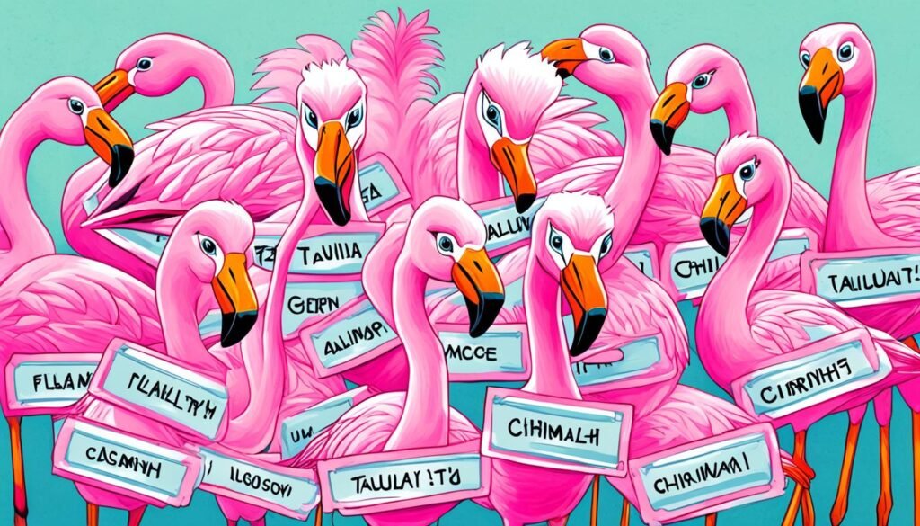 Lustige Flamingo Namen